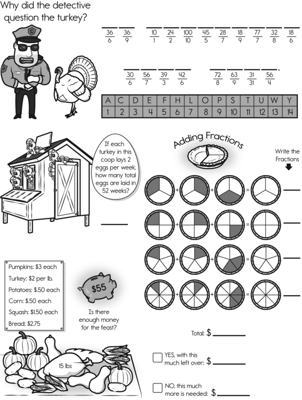 Thanksgiving Problem Solvers: Math Puzzle Fun