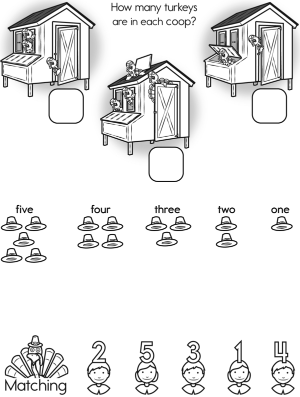 Turkeys and Hats: Count, Match, and Play