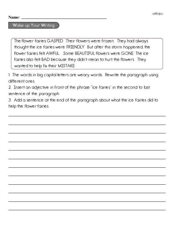 Mixed Skills With Review Math, Creative Writing Exercises, and Brain Teasers