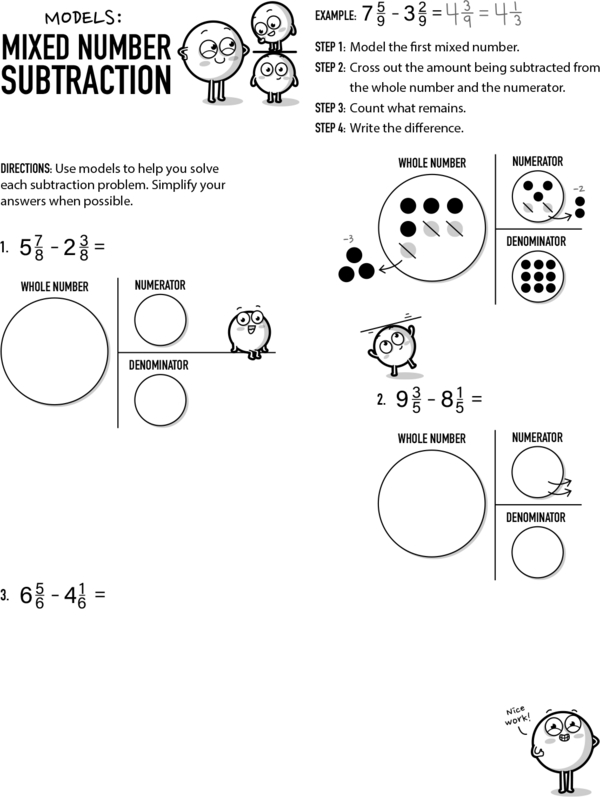 Mixed Number Fun: Model, Subtract, and Solve