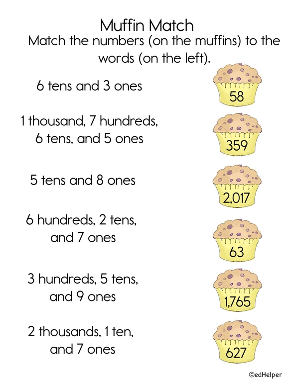 Match It Up: Numbers in Words