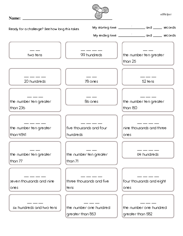 Multi-Digit Place Value Challenge