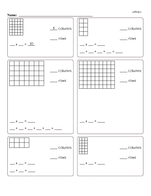 Multiplication and Repeated Addition With Arrays