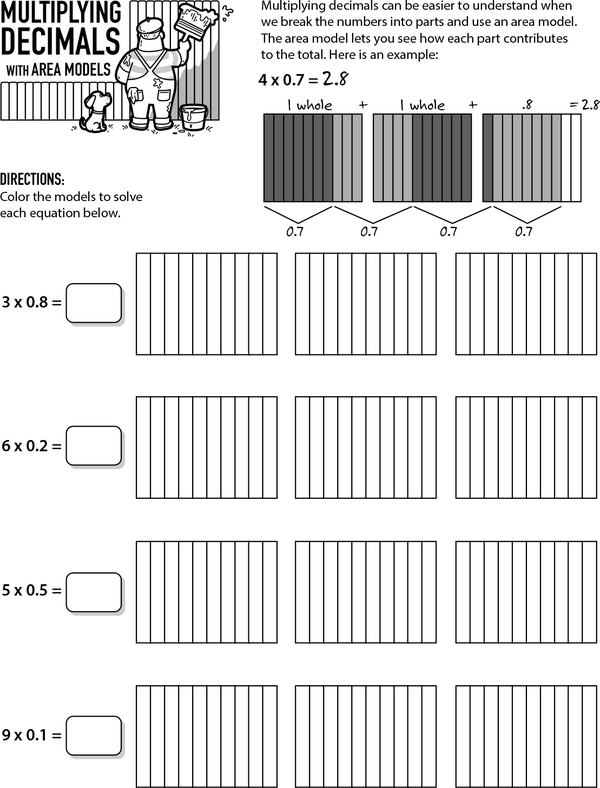 Shade to Solve: Multiply Decimals with Area Models