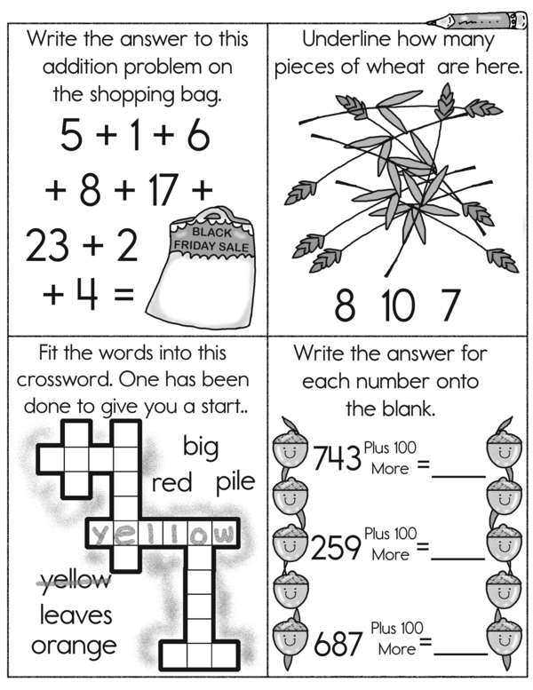 Fall into Puzzles: Numbers and Words
