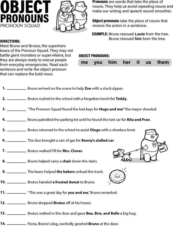 Pronoun Squad: Operation Object Pronoun