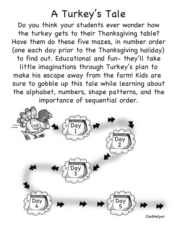 Turkey on the Run - Maze Pack