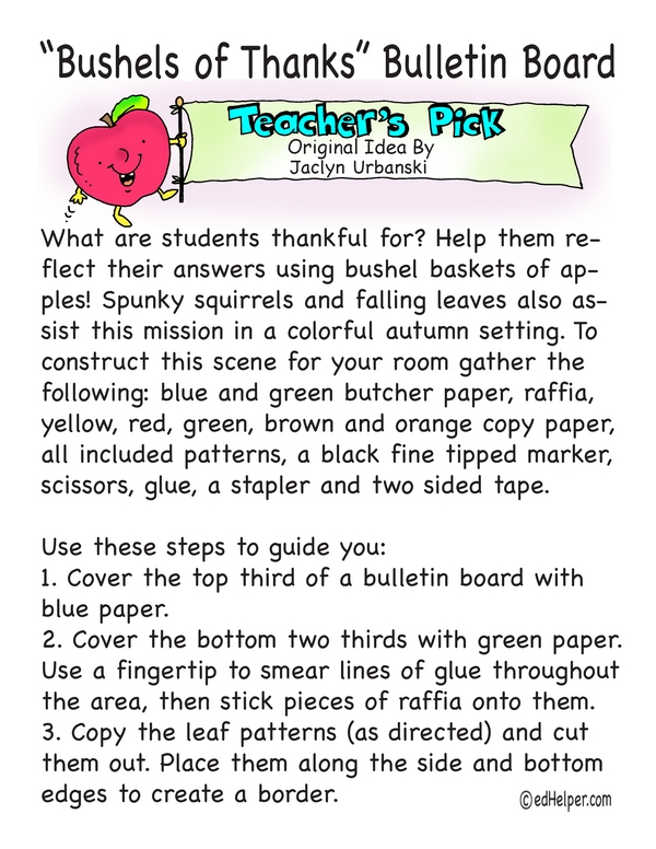 Bushels of Thanks - Bulletin Board Kit