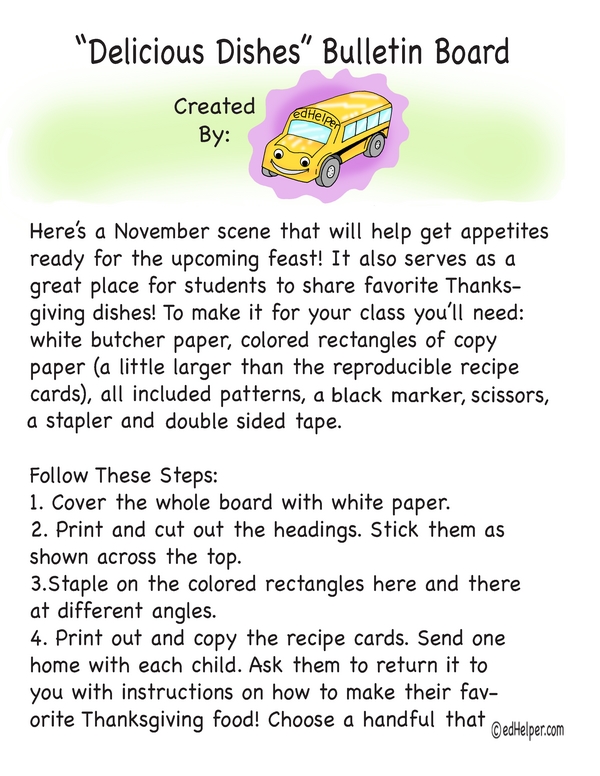 Tasty Thanksgiving - Bulletin Board Kit