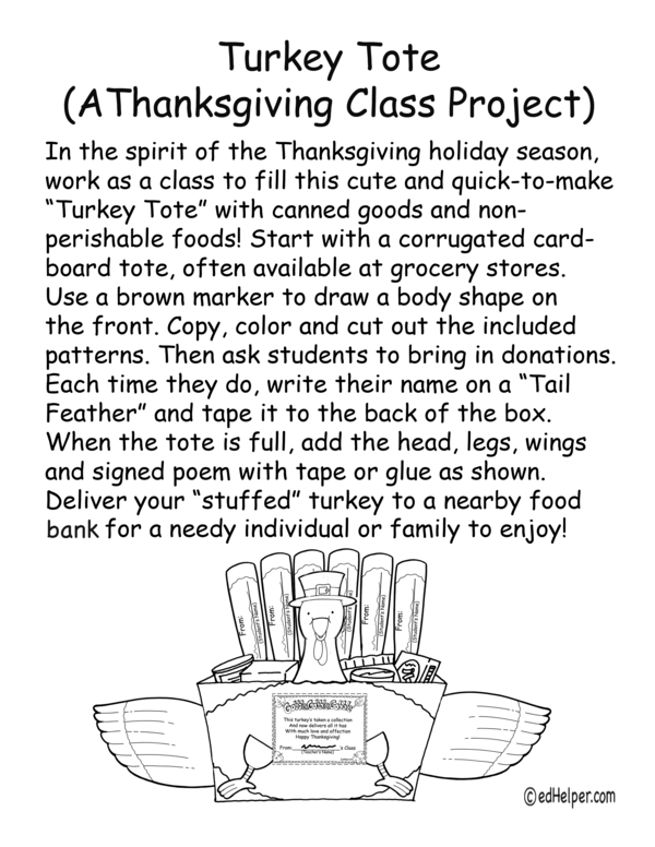 Stuff the Turkey Tote - Classroom Activity Kit
