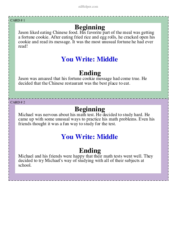 Pick a Card and Write the Middle of a Story
