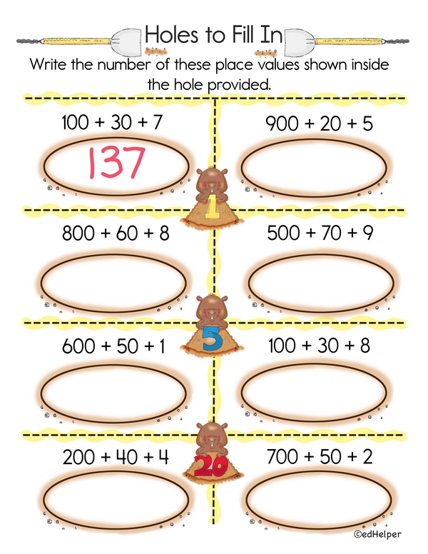Digging into Place Value: Fill the Holes