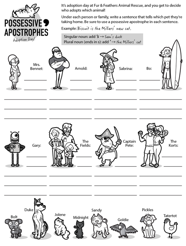 Happy Pets, Happy Homes: Possessive Apostrophes in Action