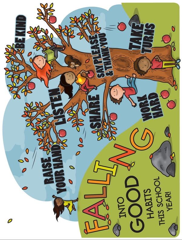 Fall's Good Habits Tree - Poster