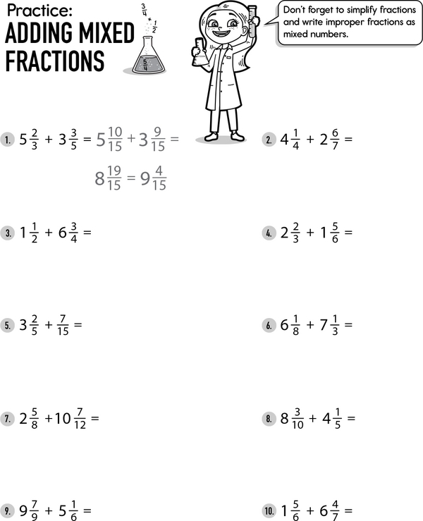 Adding Fractions: Fun with Mixed Numbers