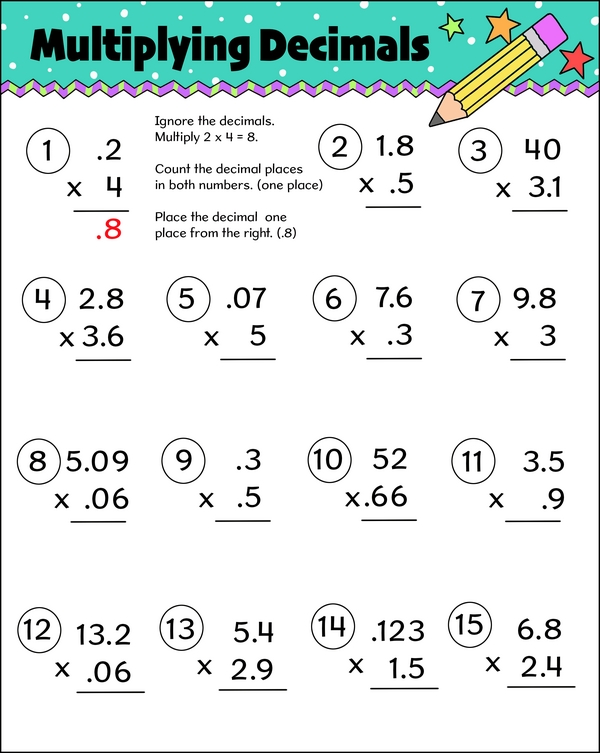 Decimal Challenge: Multiply and Solve