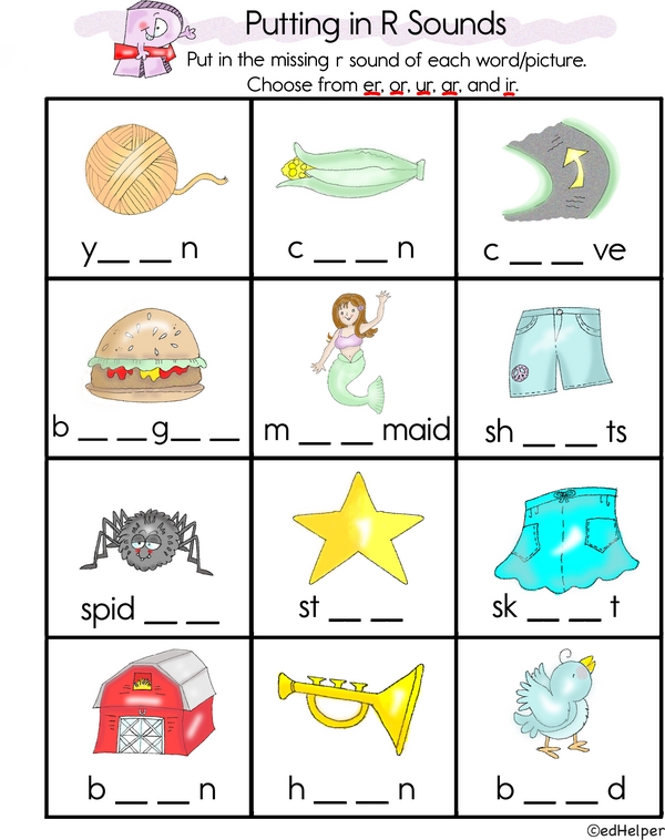 Letter Detective: Words with r Sounds