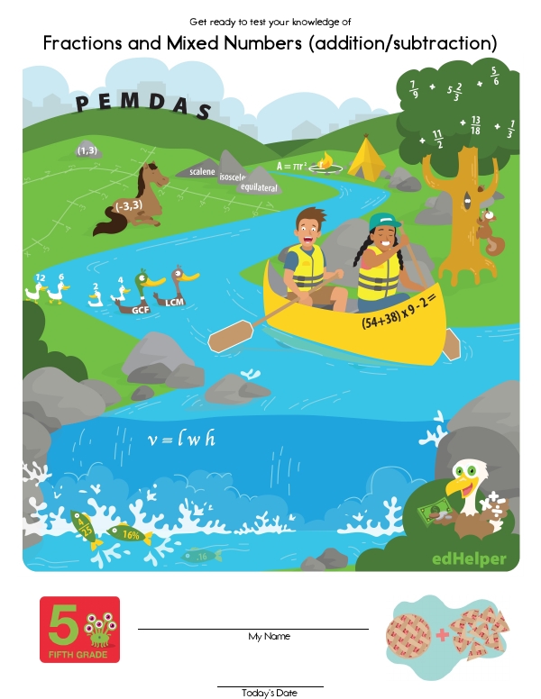 Quick Assessment - Fraction Fluency: Adding, Subtracting, and Converting Mixed Numbers