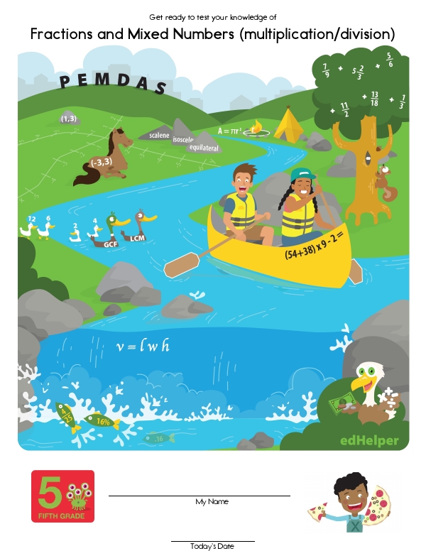 Quick Assessment - Fraction Fluency: Multiply and Divide Fractions & Mixed Numbers