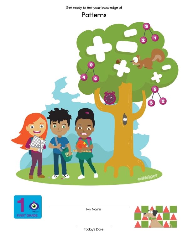 Quick Assessment Pattern Playground - Numbers Sequences with Numbers 10 and below and Picture Patterns