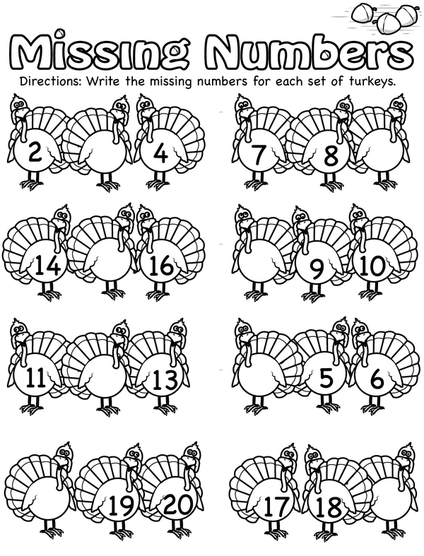 Gobble and Fill: Missing Numbers