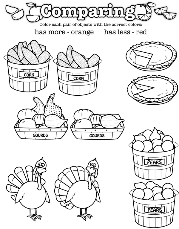 Colorful Comparisons: More or Less