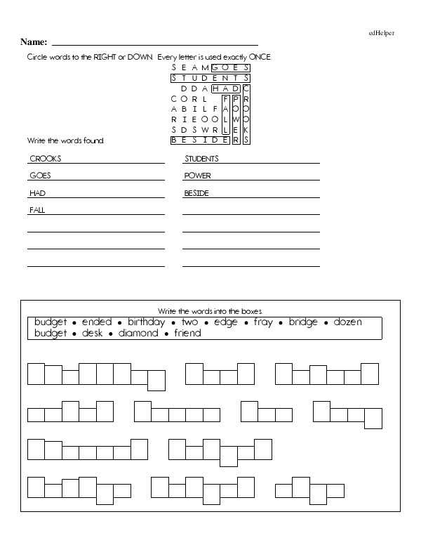 Reverse Word Search: Finding Words and Writing Them Down Below
