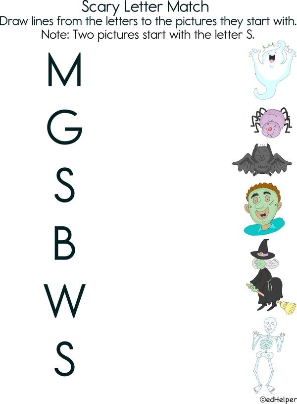 Spooky Start: Match the Letters