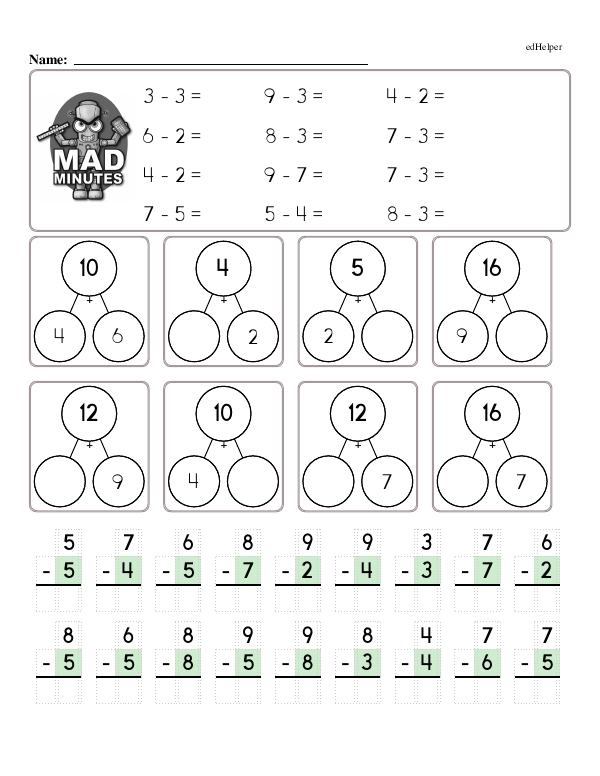 Solving Addition Trees, Finding Missing Addends, and More: A Math Review and Critical Thinking Worksheet
