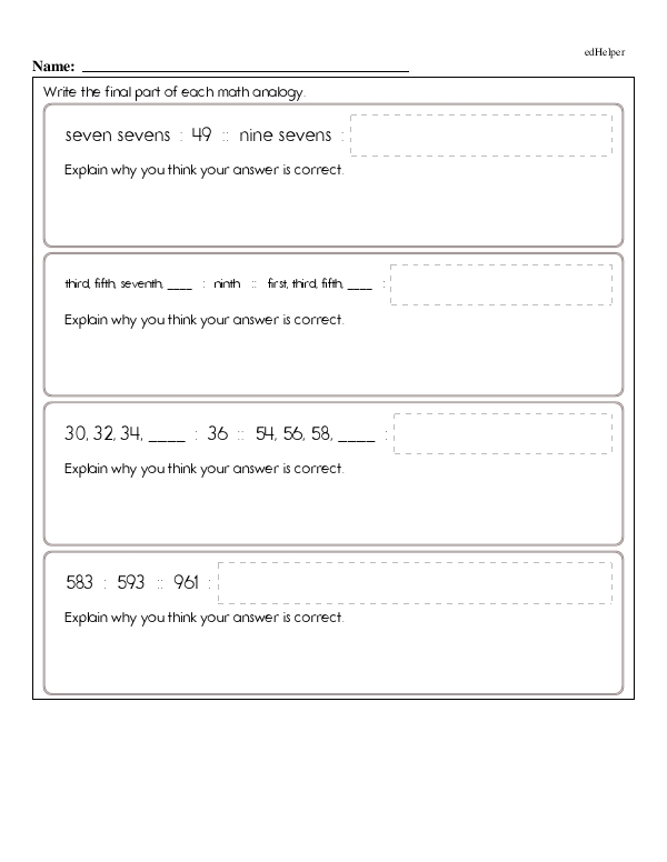 Solving Math Analogies