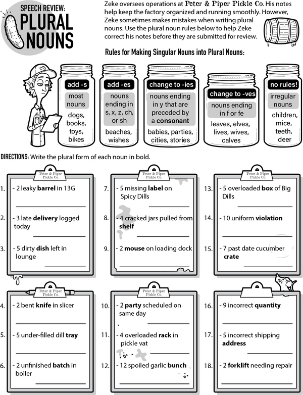 Zeke's Plural Problem: Plural Nouns in Action