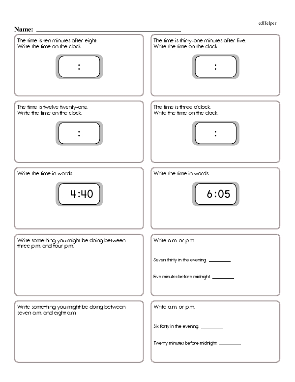 Telling Time: Analog and Digital Time, AM and PM, and More
