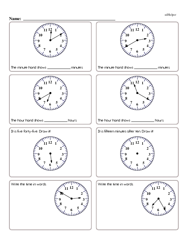 Telling Time Practice and Word Problems on Analog and Digital Clocks
