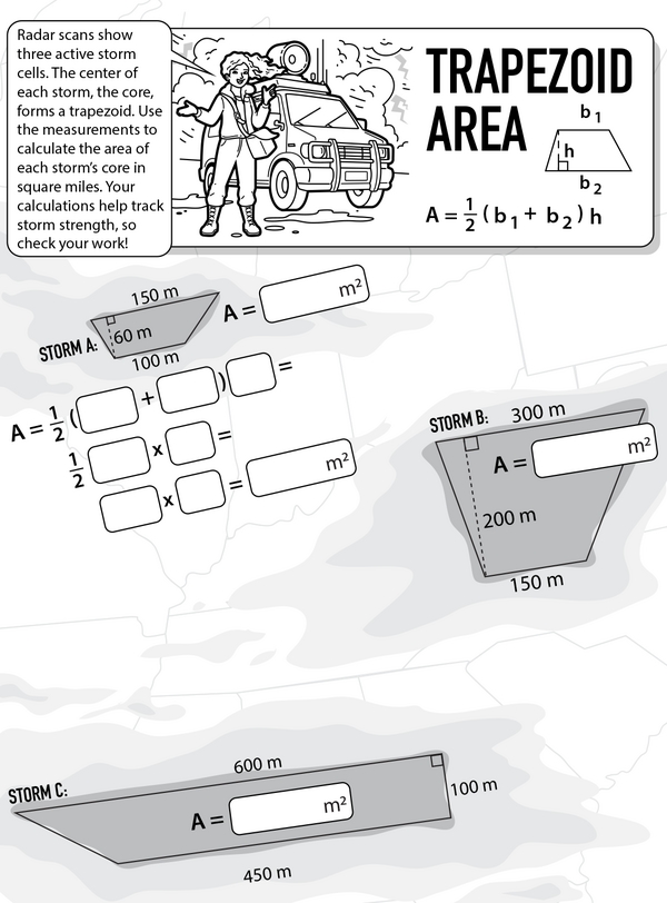 Weather Warriors: Sizing Up Trapezoid-Shaped Storms