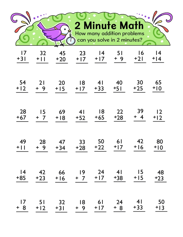 Math Sprint: Ready, Set, Add!