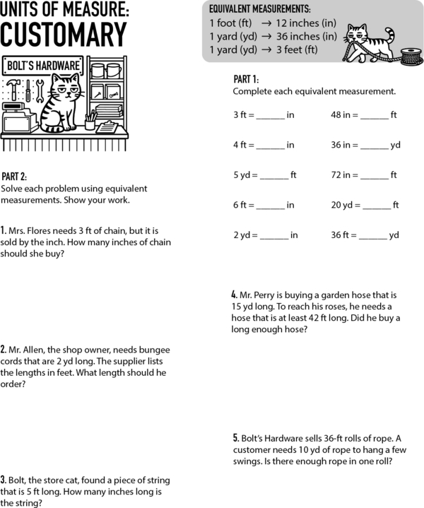 Customary Length Lab: Inches, Feet, and Yards
