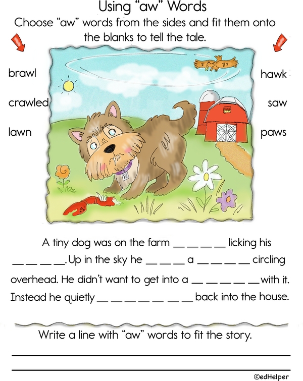 Word Puzzle: The 'aw' Challenge