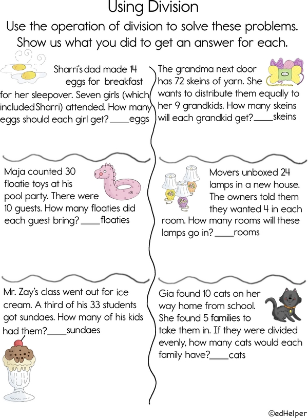 Divide and Tell: Division Word Problems