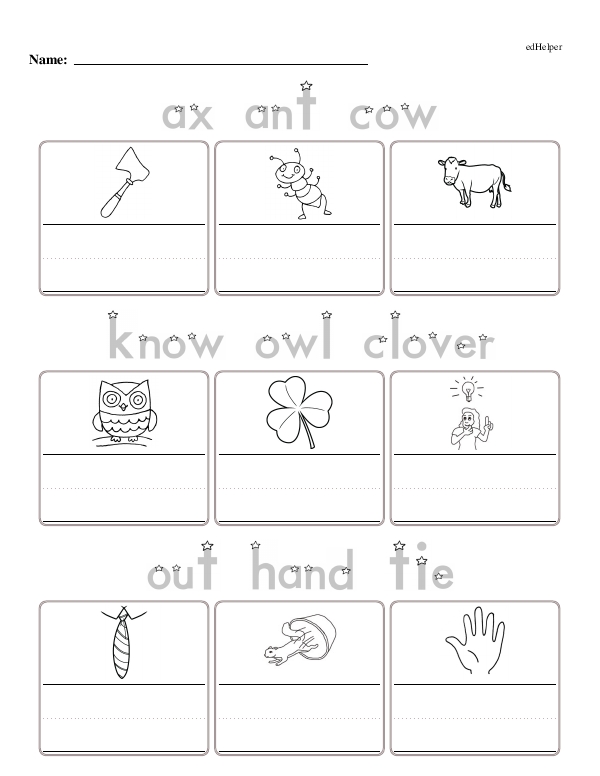 Using Picture Clues to Write the Correct Word