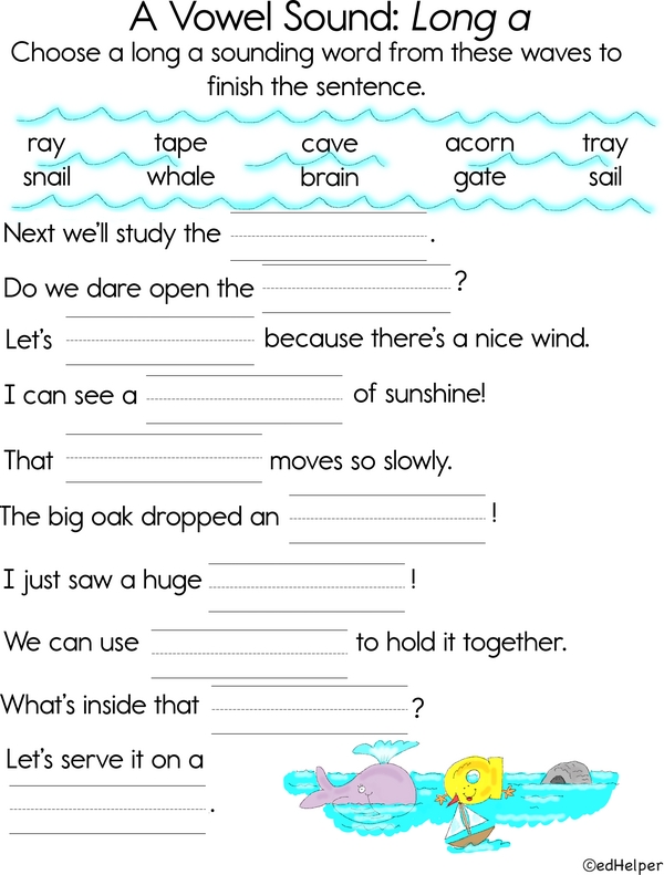 Fitting Words: Fun with Long a Sound