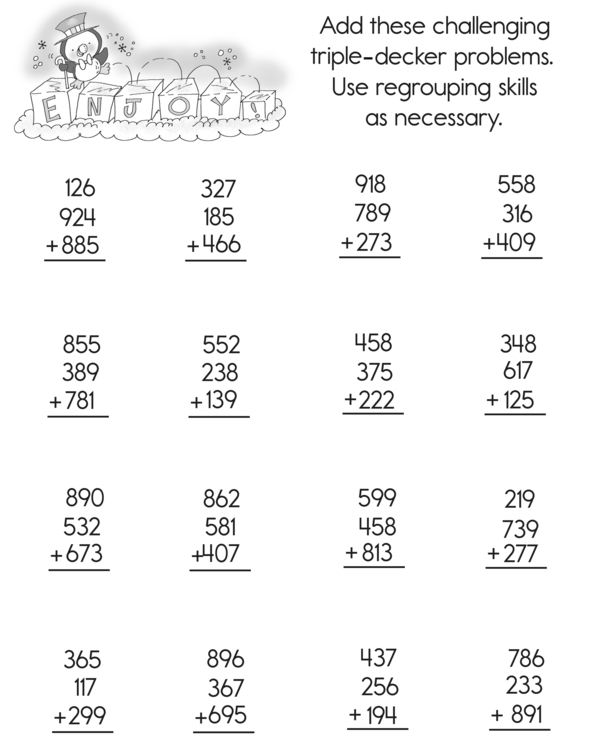 Triple Delight: Solve the Sums