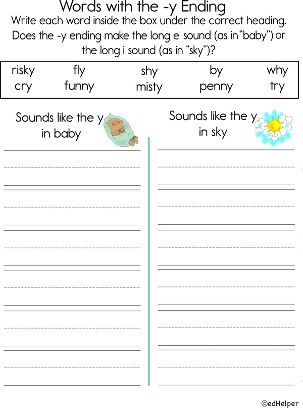 Sounding Out -y Words: Long e or Long i