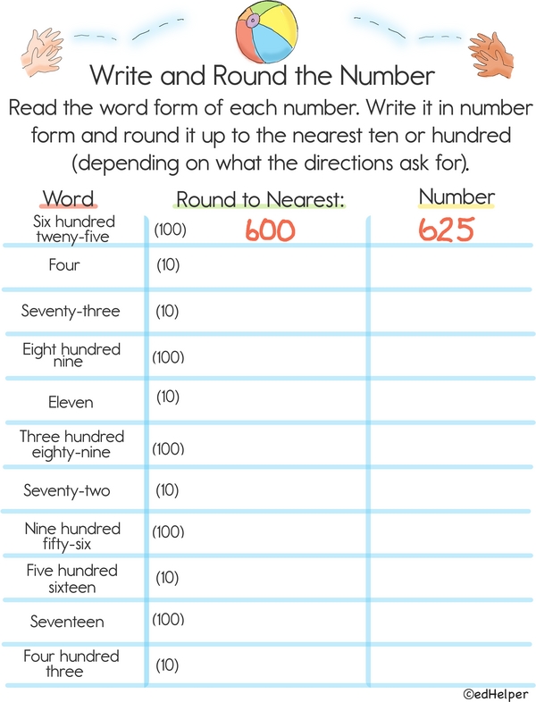 Numbers Three Ways: Say It, Round It, Write It
