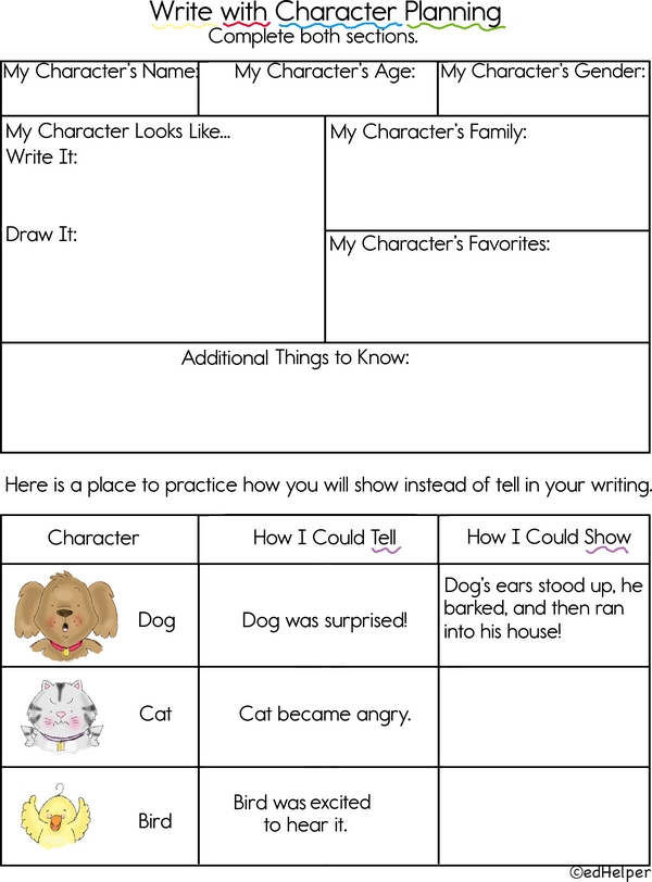 Show, Don't Tell: Character Challenge