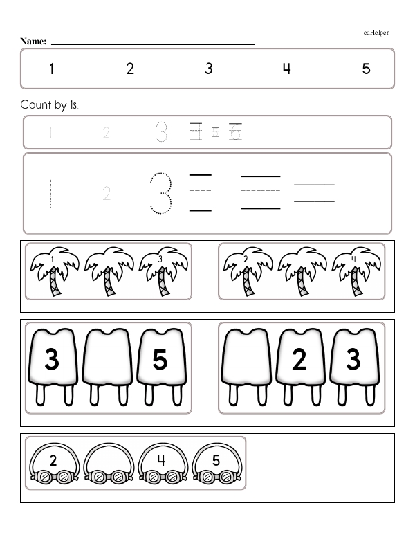 Writing Numbers, Counting by Ones, and Skip Counting: Fall Theme
