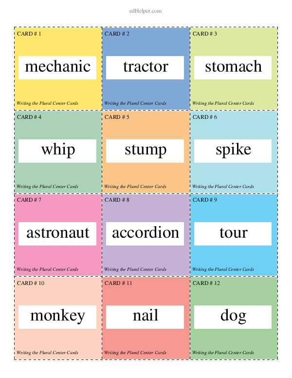 Writing Plural Words